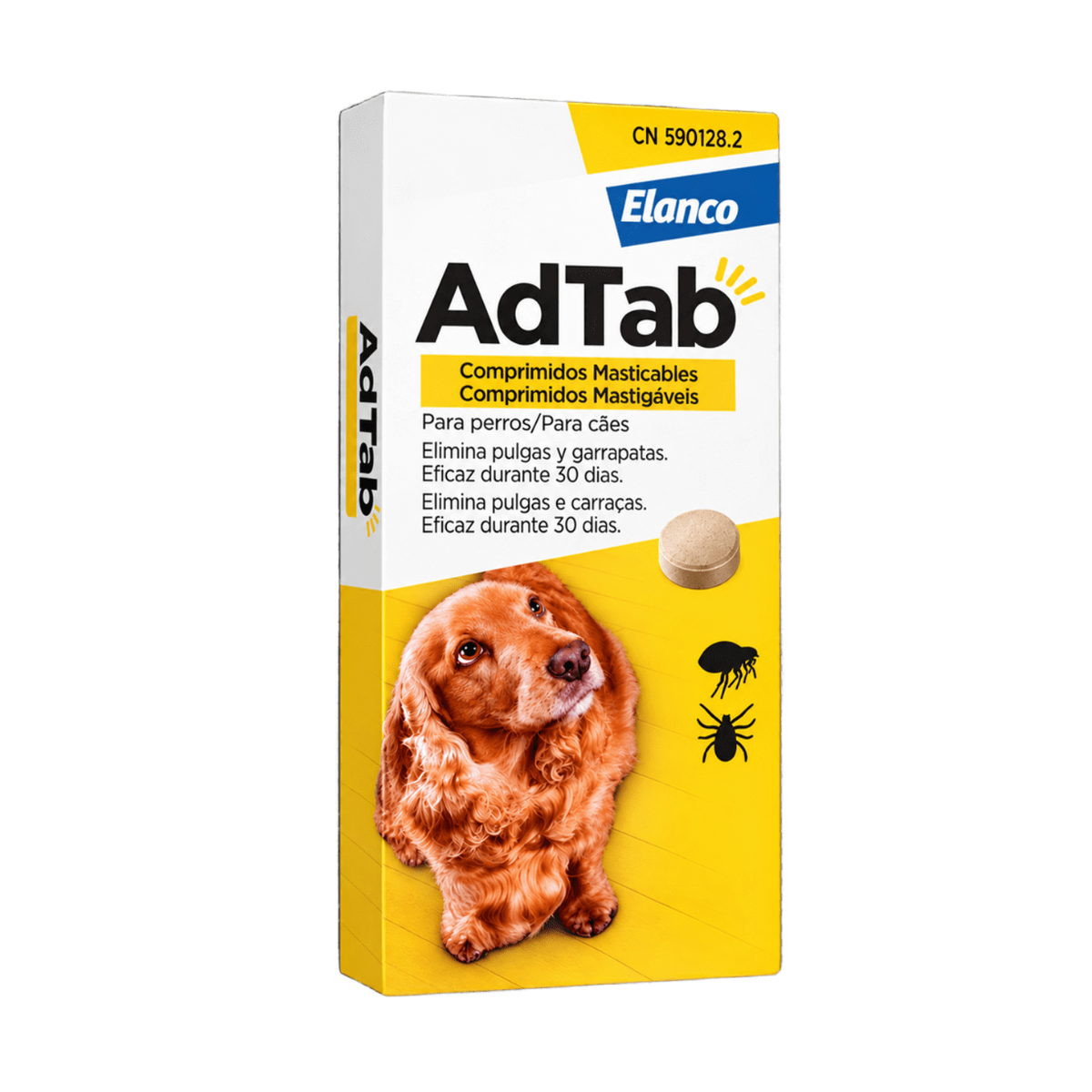 Ad Tab Comprimido Masticable Antiparasitario para perros 3 comprimidos (22-45kg)
