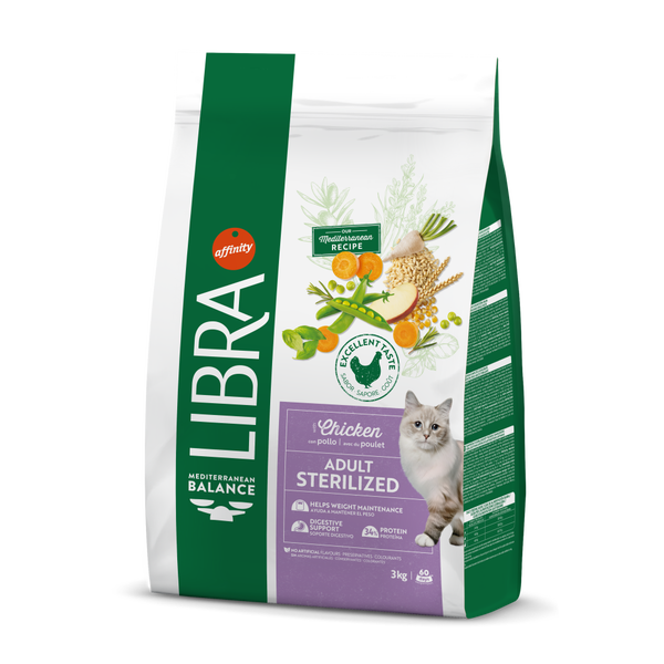 Adulto esterilizado con pollo 3kg + SOBRES DE GELATINA GRATIS