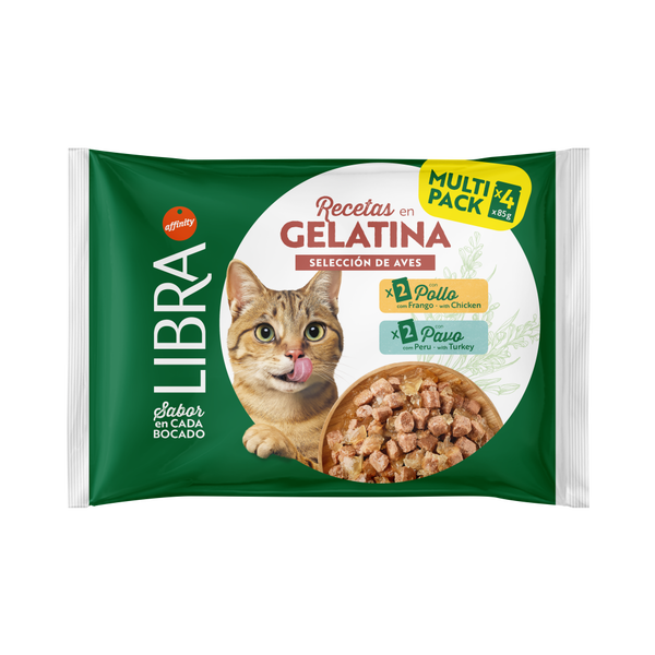 En gelatina adulto con pollo y pavo 340g