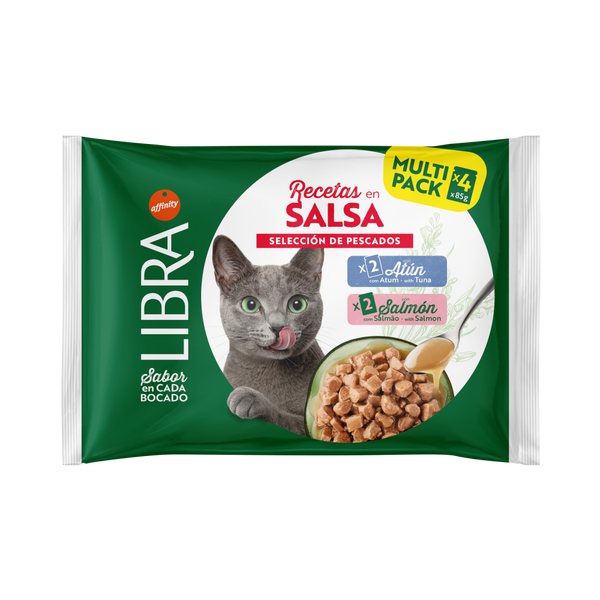 En salsa adulto con salmón y atún 340g