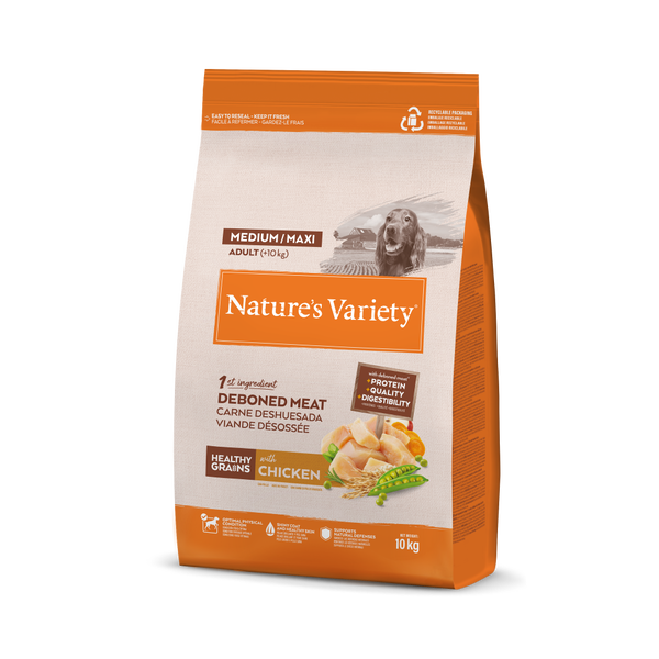 HEALTHY GRAIN ADULTO MED/MAX POLLO 10kg + 2kg GRATIS