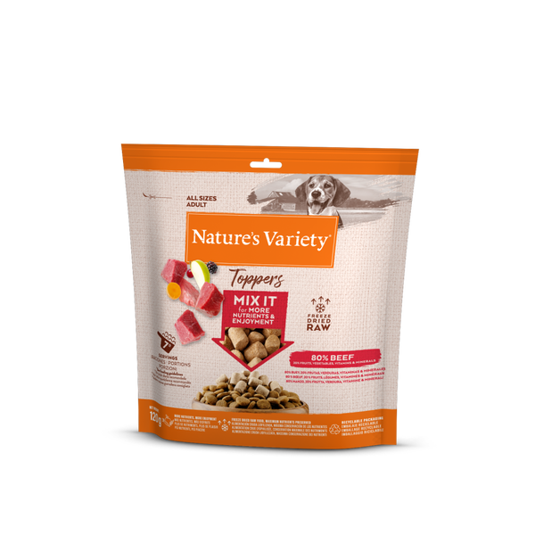 Toppers de Buey Liofilizados para Perros 120g